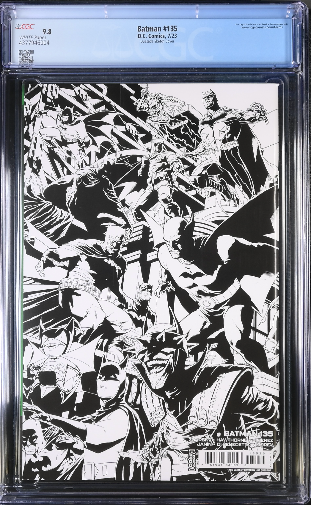 Batman #135 (#900) - Cover K - Quesada 1:100 Retailer Incentive Variant CGC 9.8