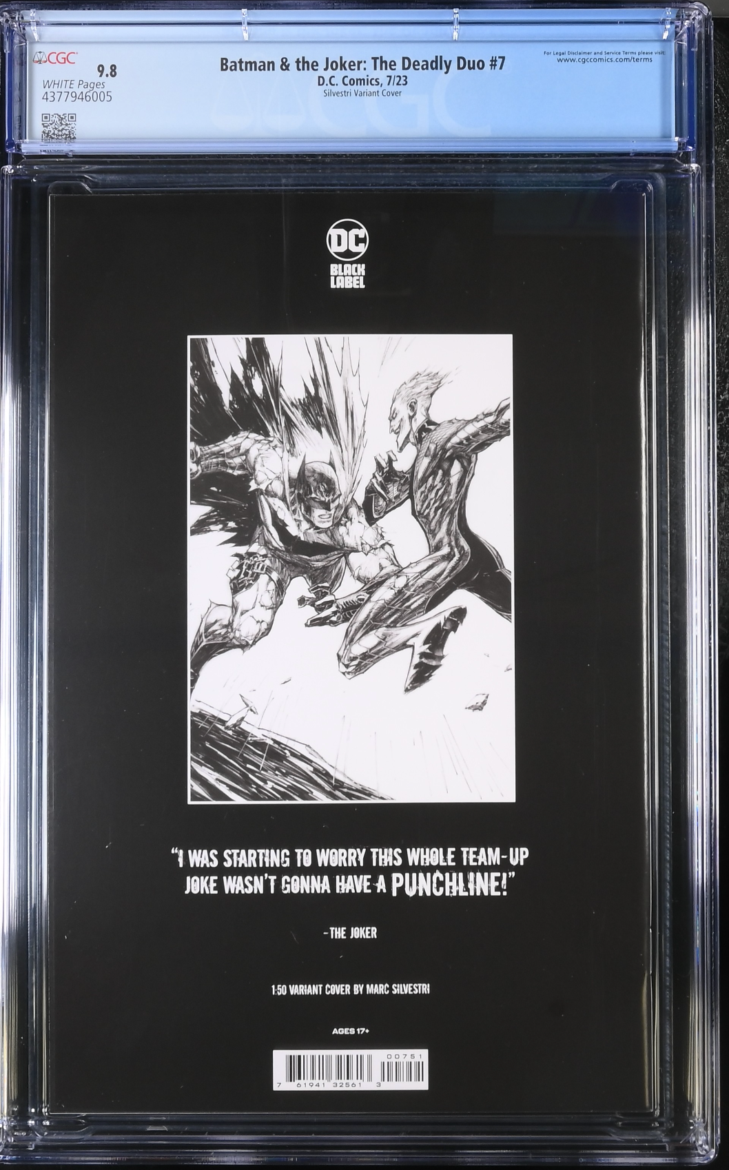 Batman & The Joker: The Deadly Duo #7 Silvestri 1:50 Retailer Incentive Variant CGC 9.8