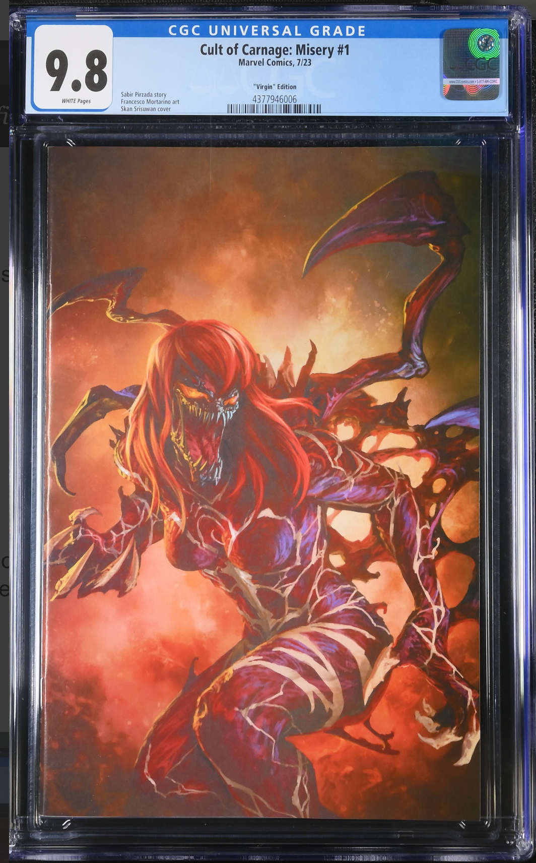Cult of Carnage: Misery #1 Skan 1:50 Virgin Retailer Incentive Variant CGC 9.8