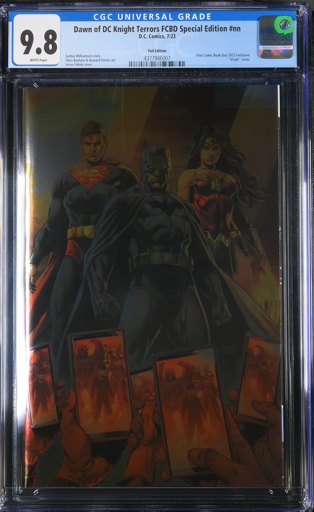 Dawn of DC Knight Terrors FCBD Special Edition #1 Foil Variant CGC 9.8