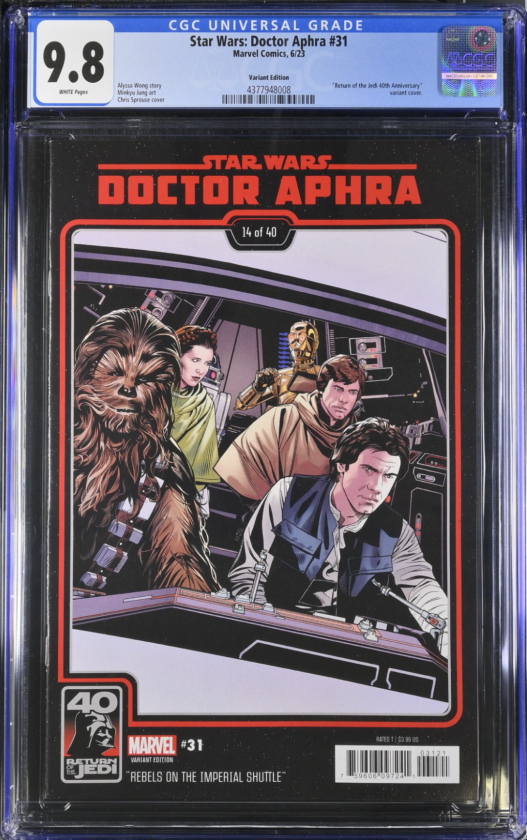 Star Wars: Doctor Aphra #31 Sprouse Variant CGC 9.8