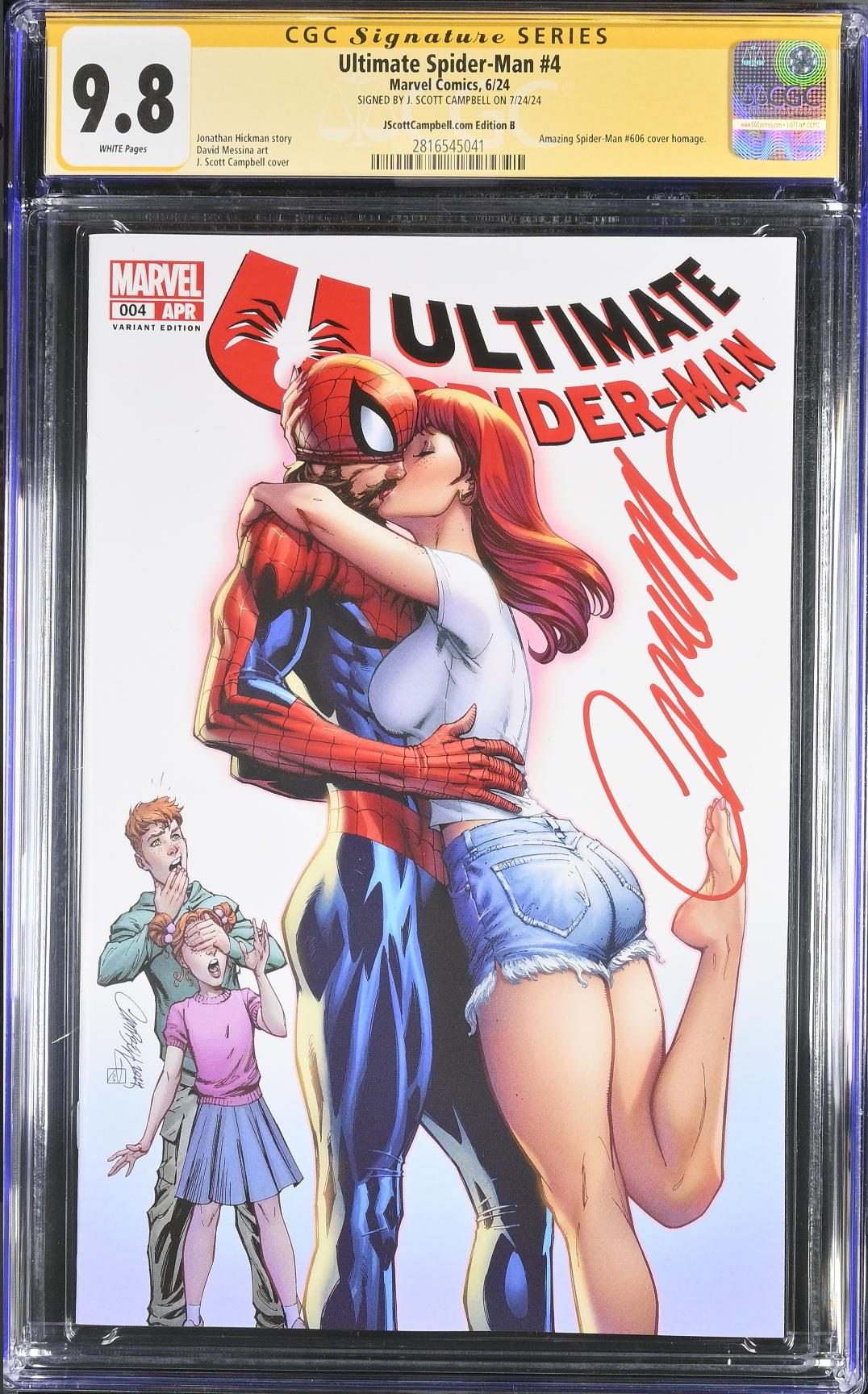 Ultimate Spider-Man #4 J. Scott Campbell Exclusive B CGC 9.8 SS