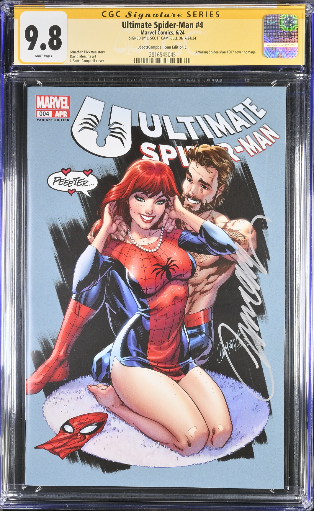 Ultimate Spider-Man #4 J. Scott Campbell Exclusive C CGC 9.8 SS