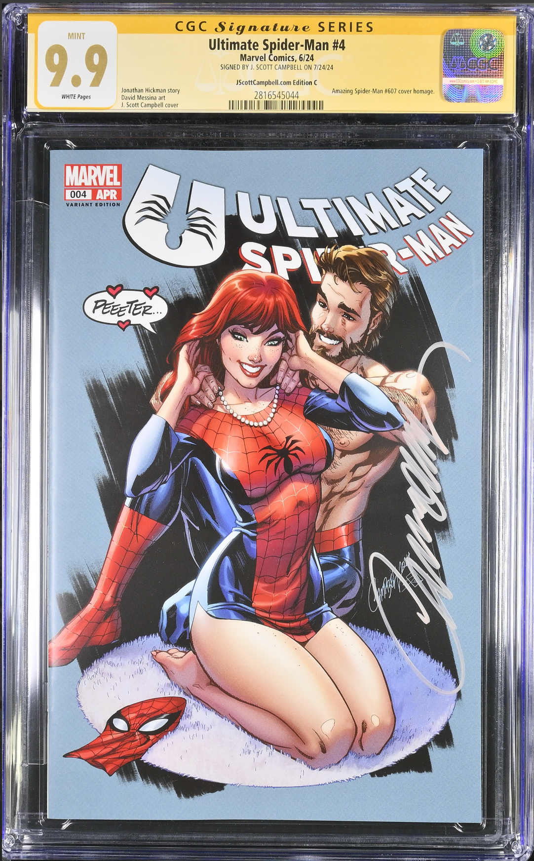 Ultimate Spider-Man #4 J. Scott Campbell Exclusive C CGC 9.9 SS