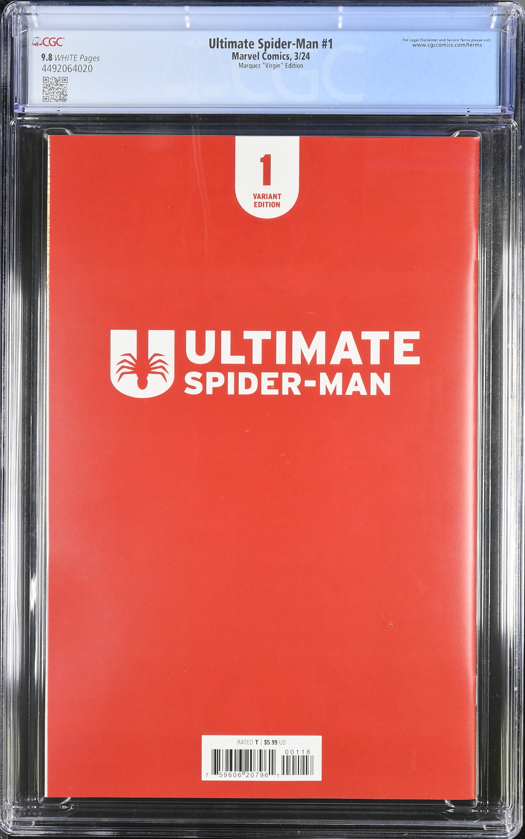 Ultimate Spider-Man #1 Marquez 1:100 Virgin Retailer Incentive CGC 9.8