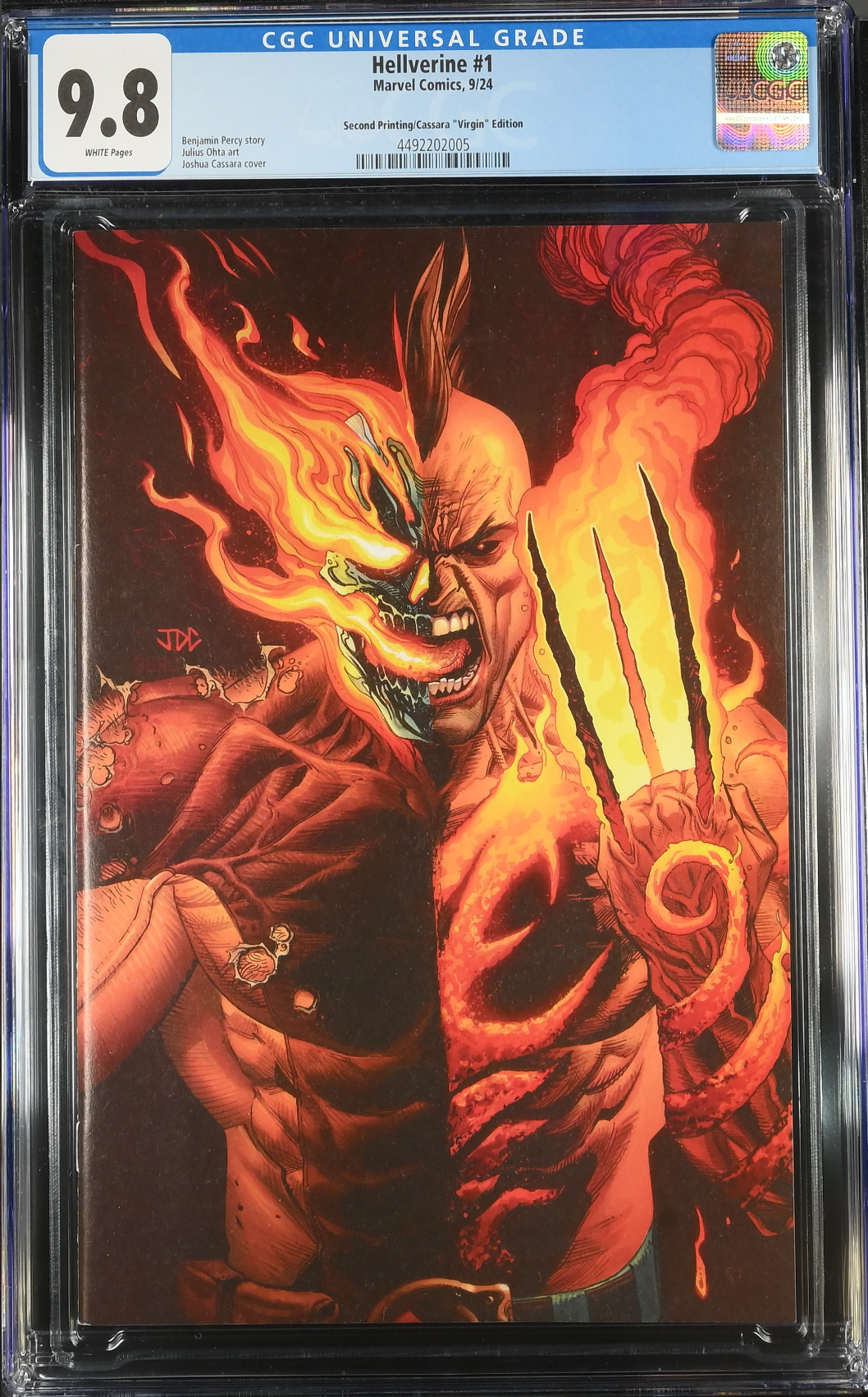 Hellverine #1 Second Printing Cassara 1:25 Virgin Retailer Incentive Variant CGC 9.8