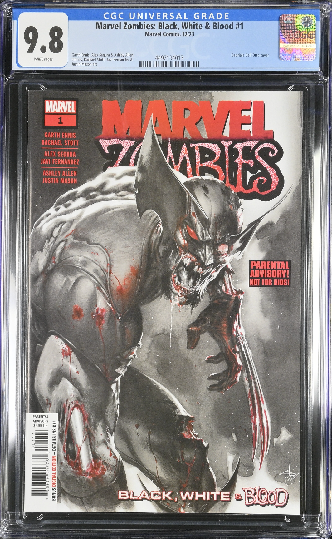 Marvel Zombies: Black, White & Blood #1 CGC 9.8