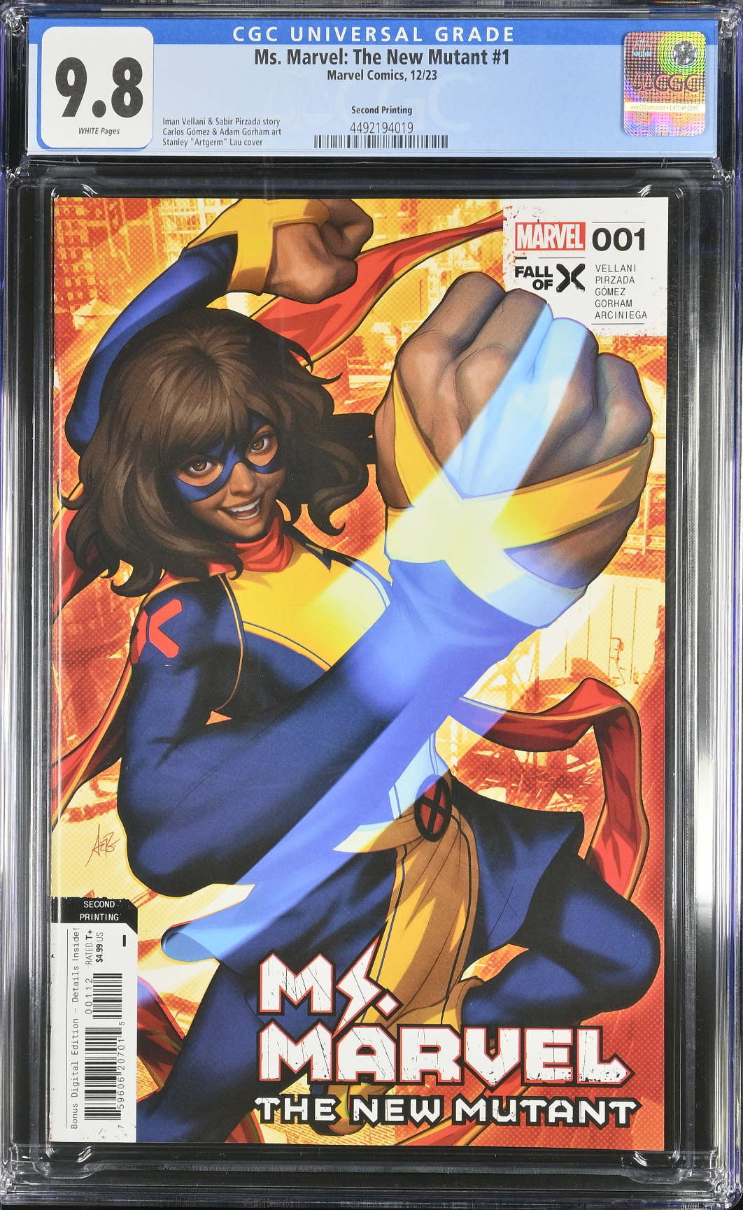 Ms. Marvel: The New Mutant #1 Second Printing CGC 9.8