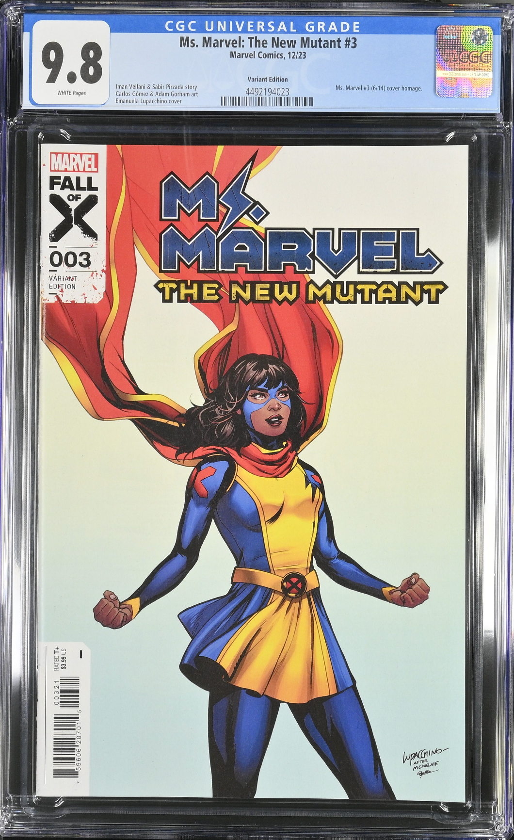 Ms. Marvel: The New Mutant #3 Lupacchino Variant CGC 9.8