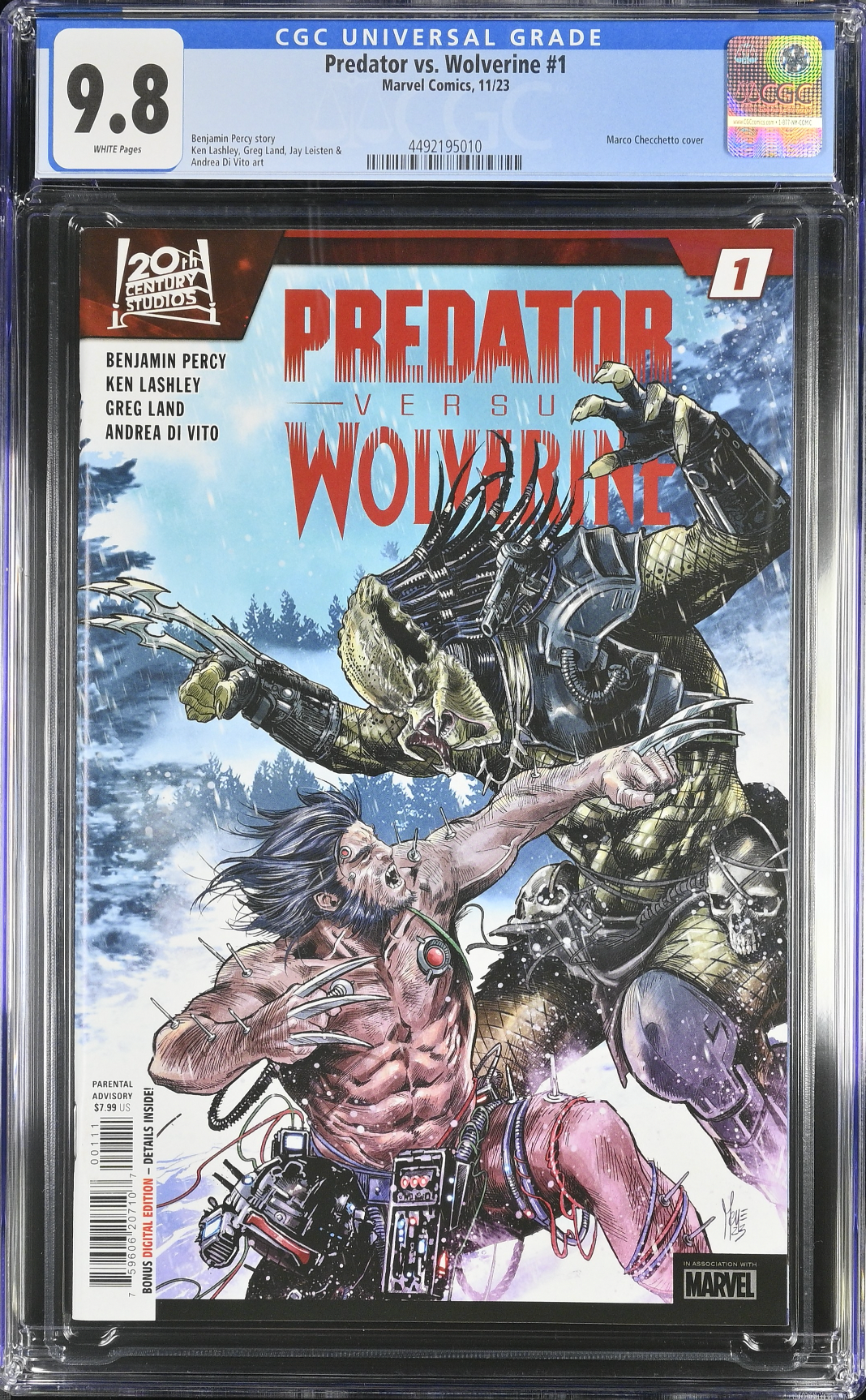 Predator vs. Wolverine #1 CGC 9.8