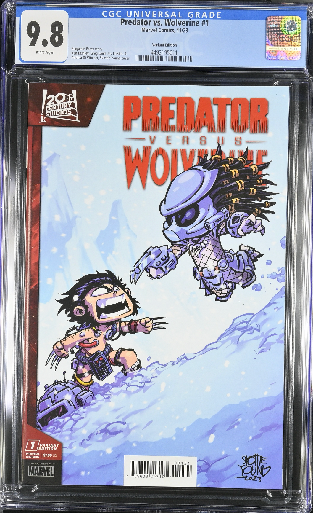 Predator vs. Wolverine #1 Young Variant CGC 9.8