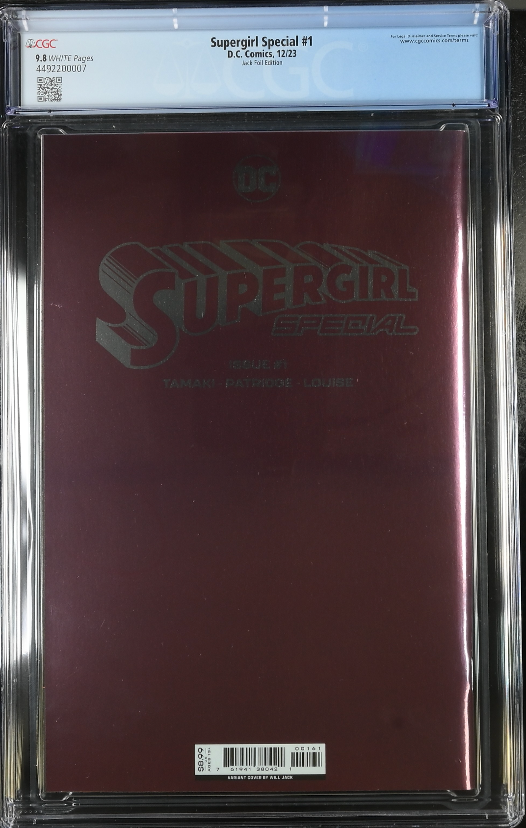 Supergirl Special #1 Jack Foil Variant CGC 9.8