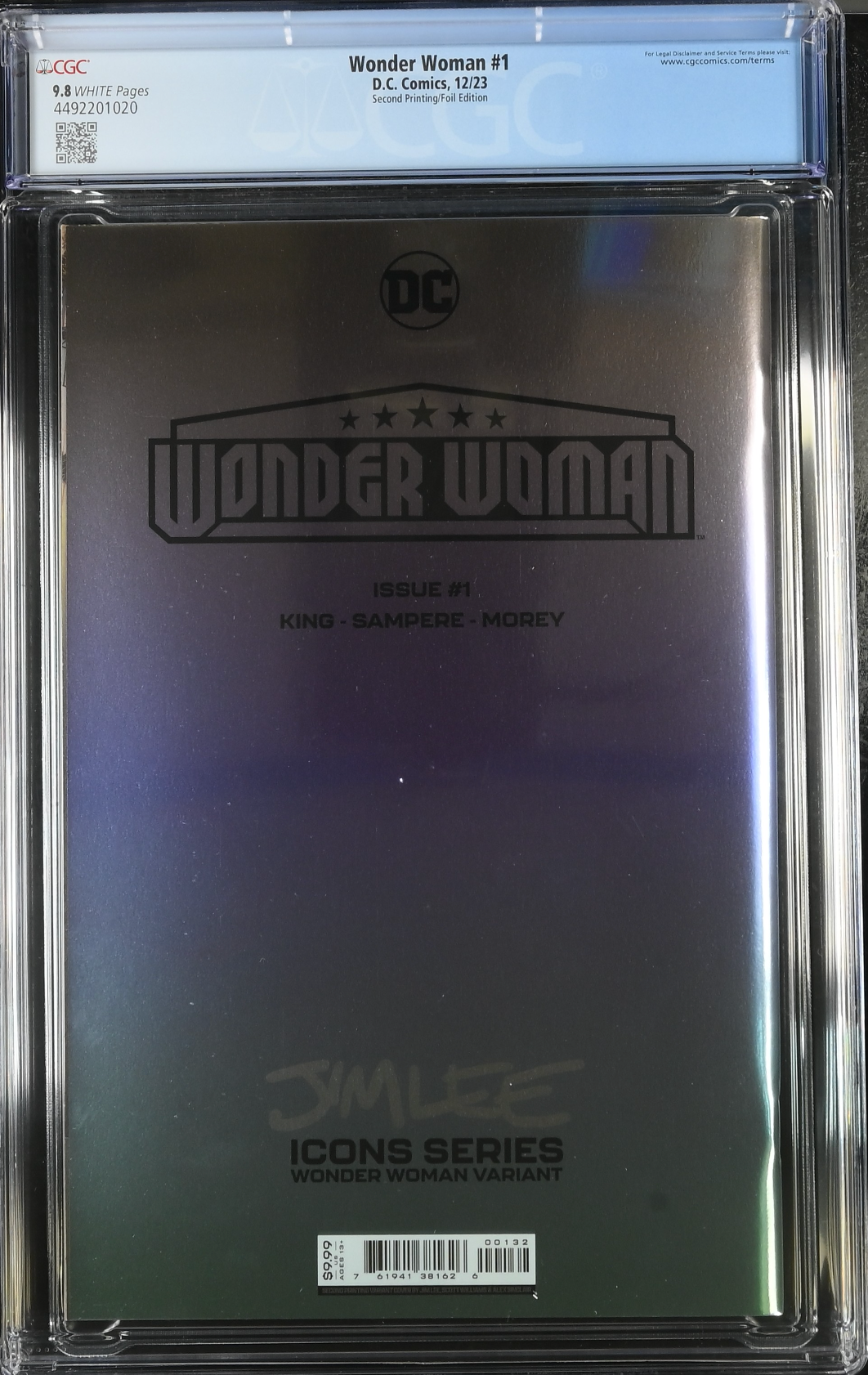 Wonder Woman #1 Second Printing Foil Variant CGC 9.8