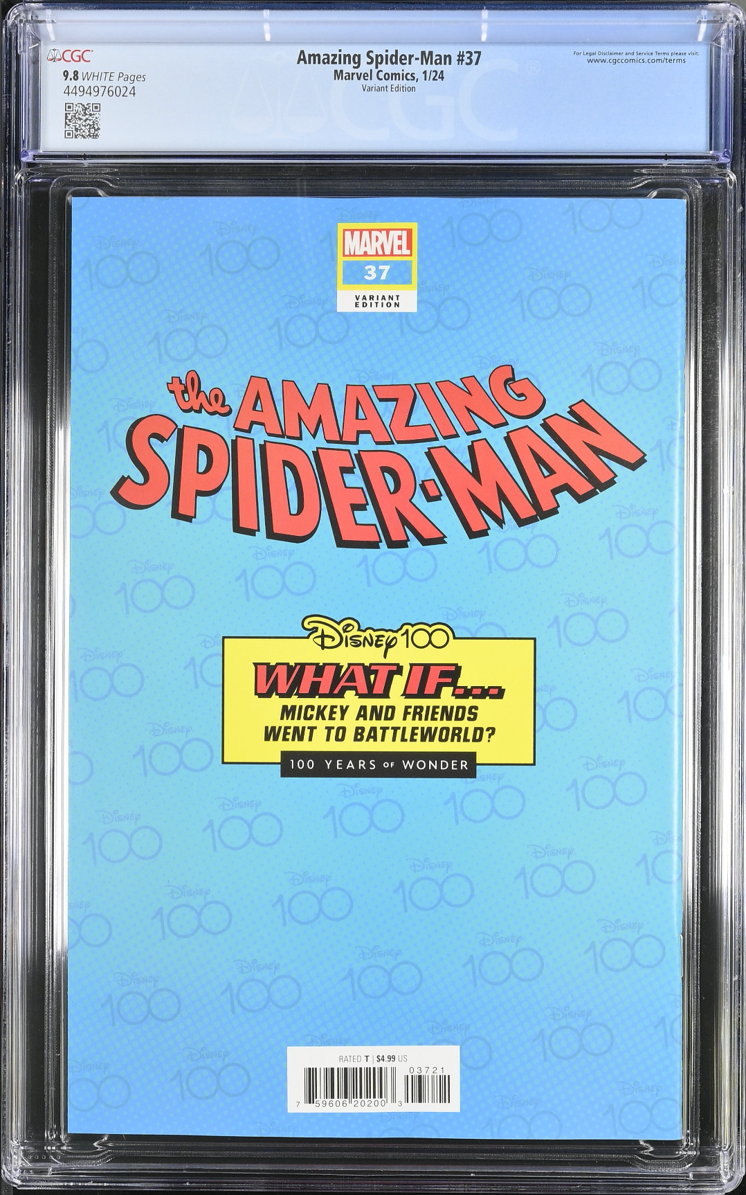 Amazing Spider-Man #37 Disney 100 Variant CGC 9.8