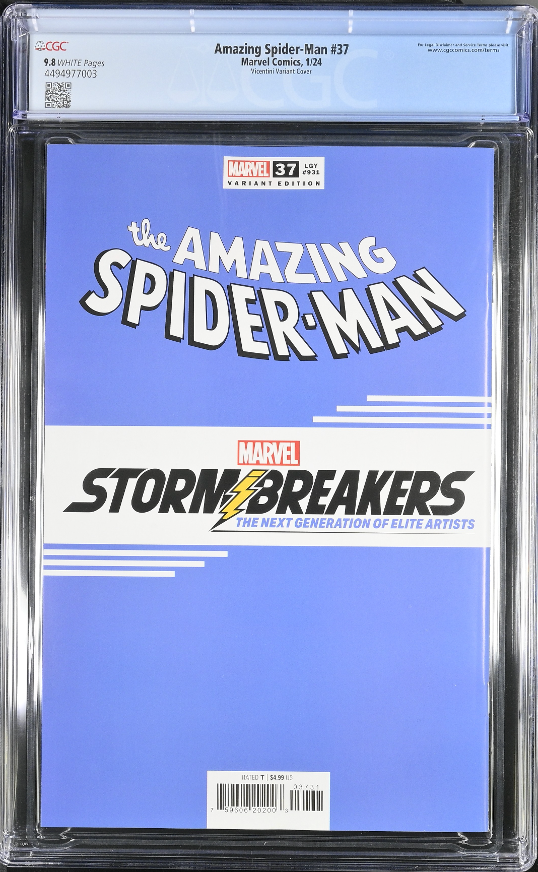 Amazing Spider-Man #37 Vicentini Variant CGC 9.8