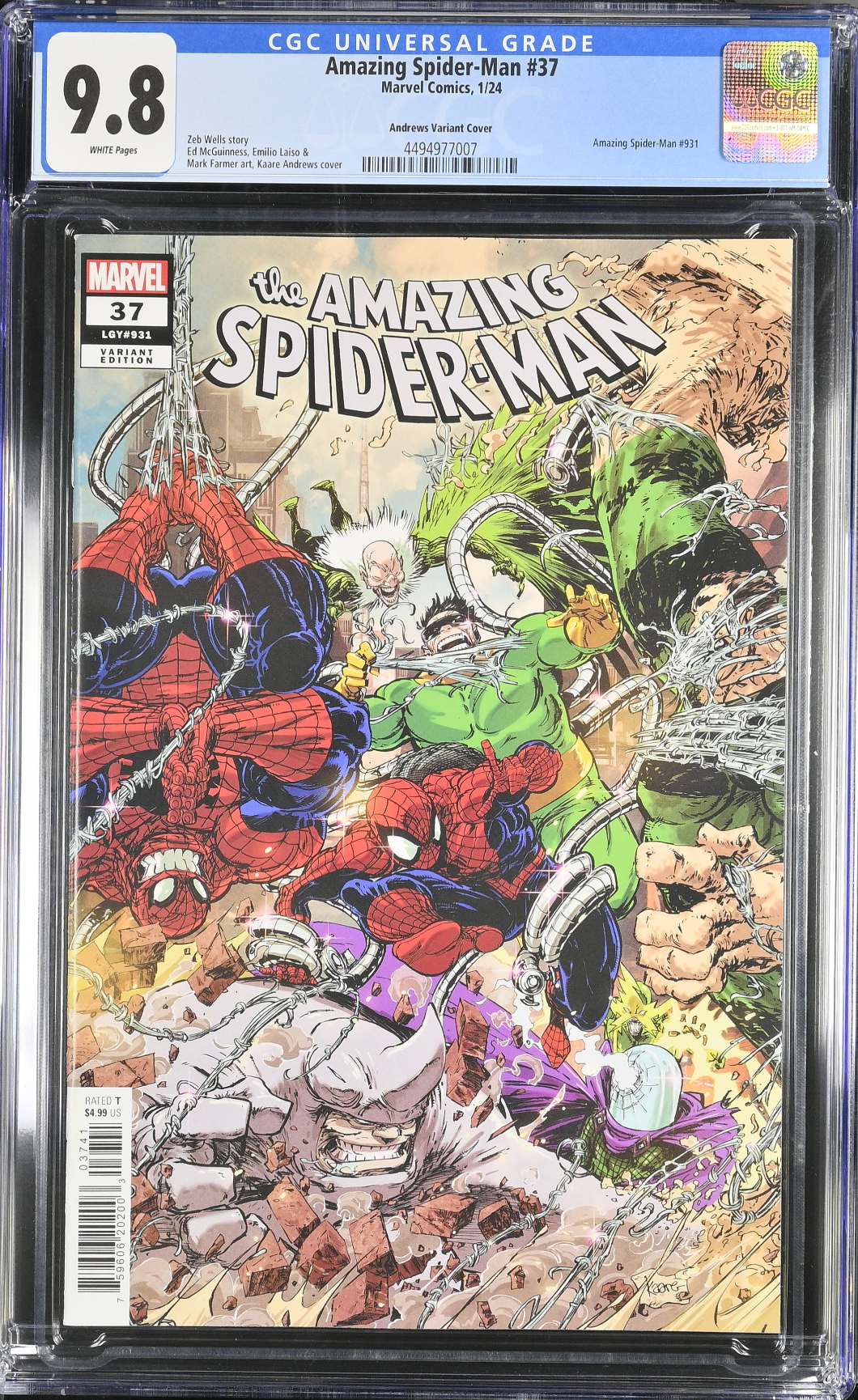 Amazing Spider-Man #37 Andrews Variant CGC 9.8