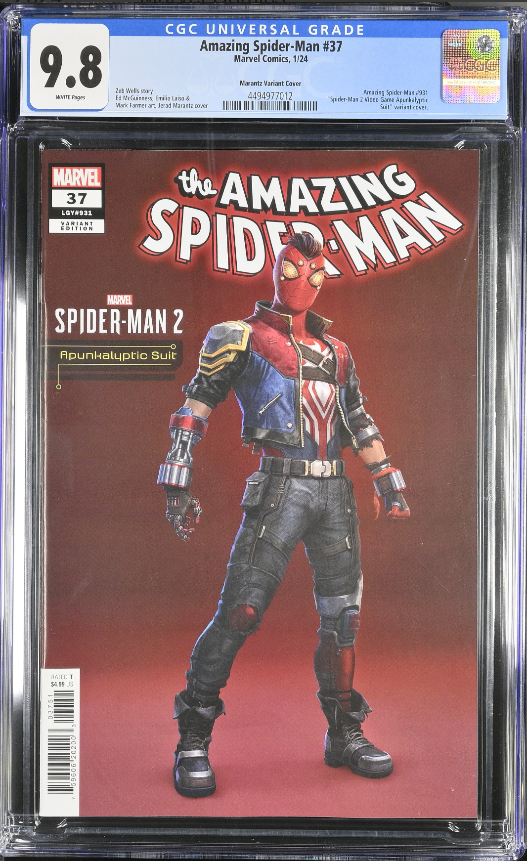 Amazing Spider-Man #37 Marantz Spider-Man 2 Apunkalyptic Suit Variant CGC 9.8