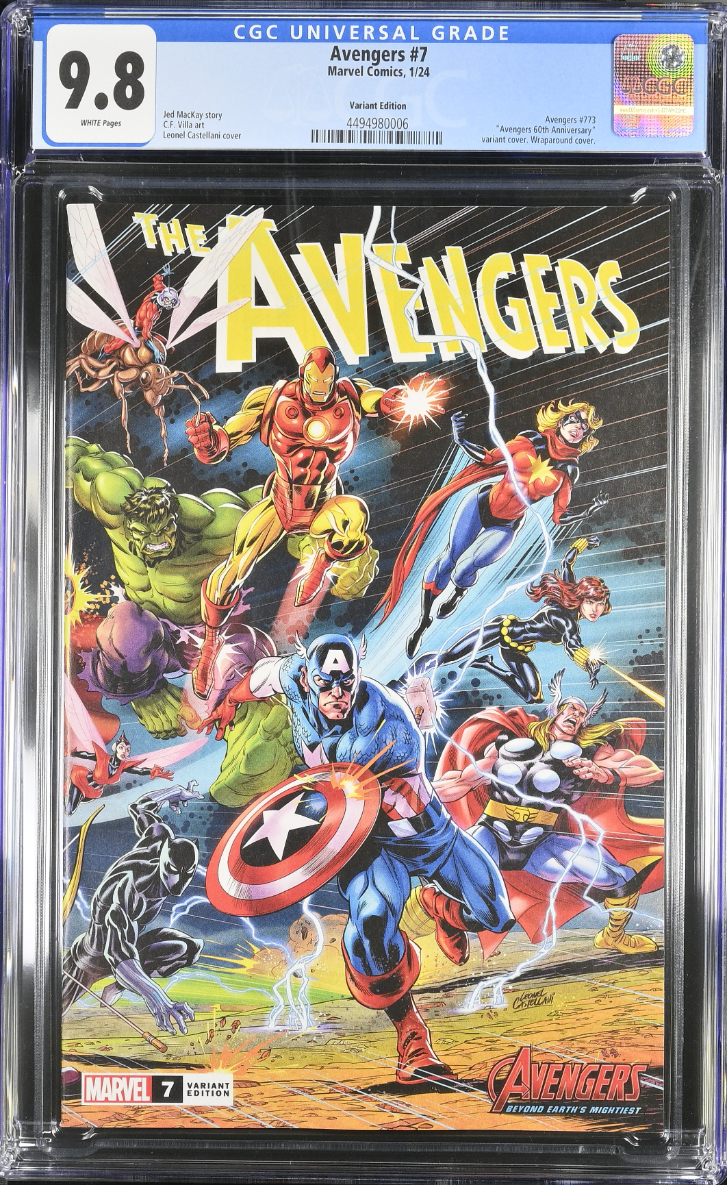 Avengers #7 Castellani Wraparound Variant CGC 9.8