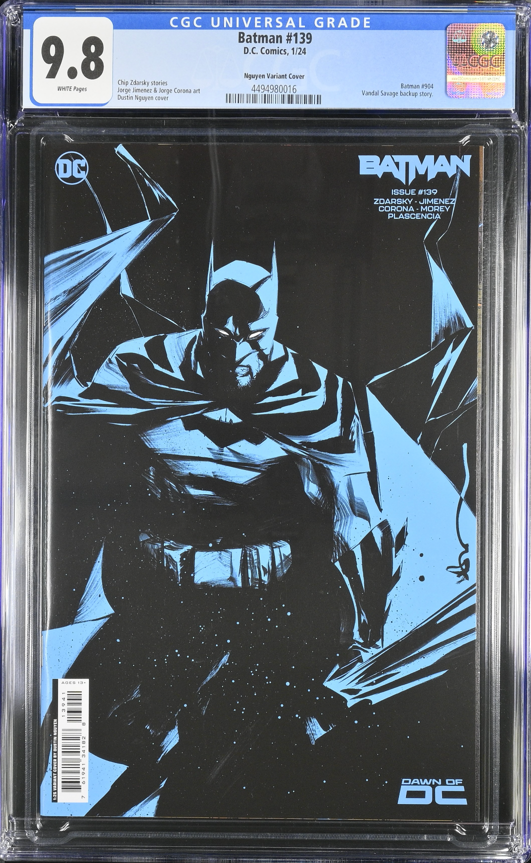 Batman #139 Nguyen 1:25 Retailer Incentive Variant CGC 9.8