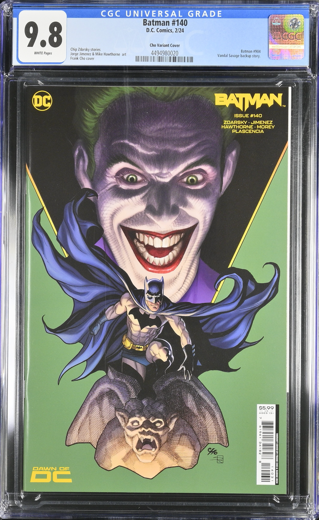 Batman #140 Cho Variant CGC 9.8