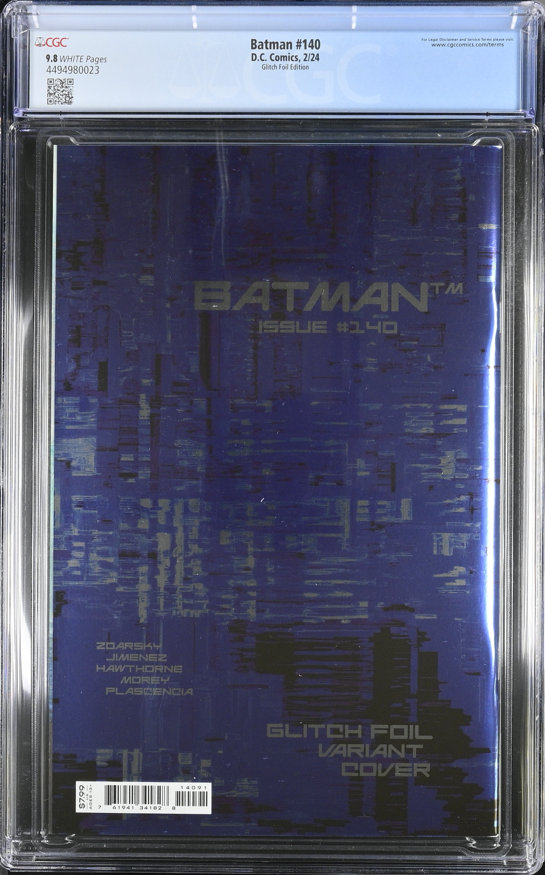 Batman #140 Bat Symbol Dark Knight Returns Foil Variant CGC 9.8