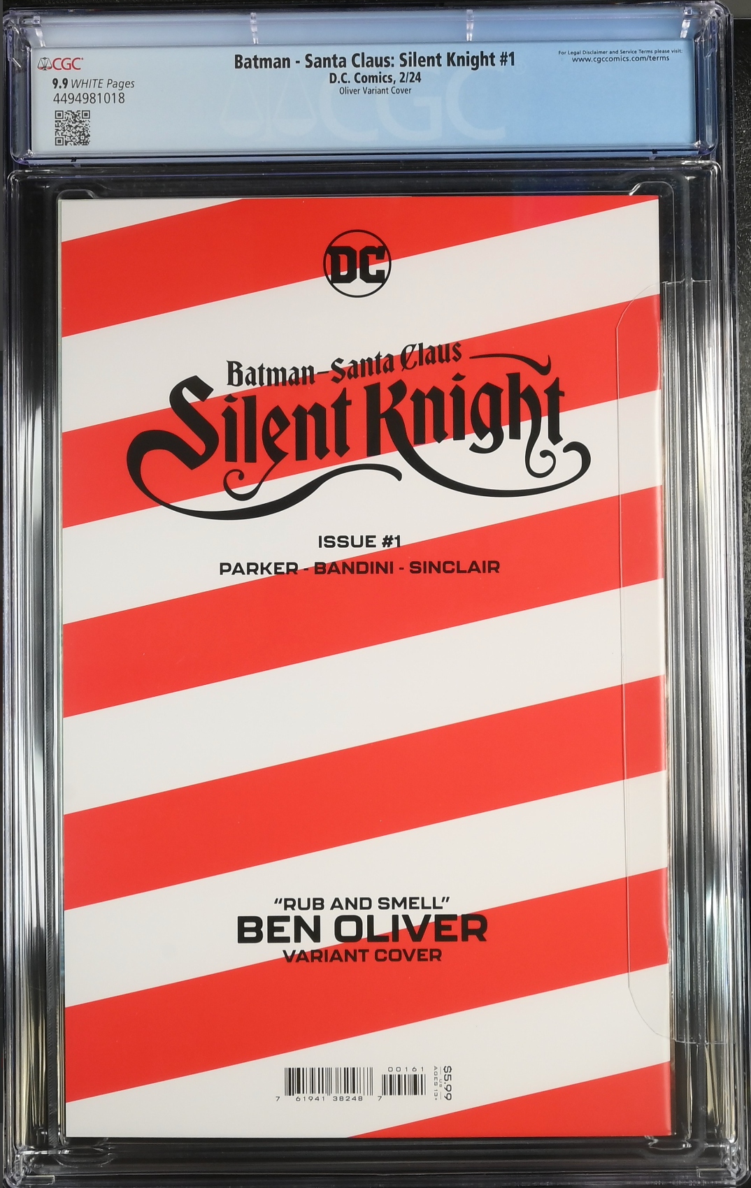 Batman/Santa Claus: Silent Knight #1 Oliver Rub and Smell Variant CGC 9.9