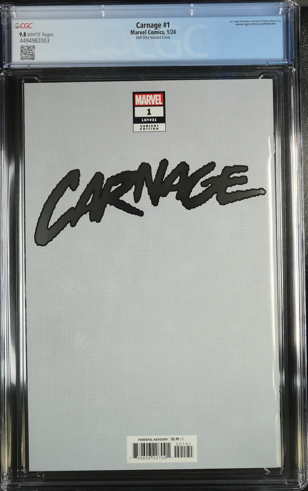 Carnage #1 Dell'Otto Foil Variant CGC 9.8