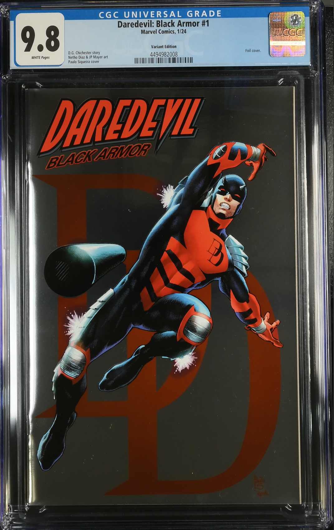 Daredevil: Black Armor #1 Siqueira Foil Variant CGC 9.8