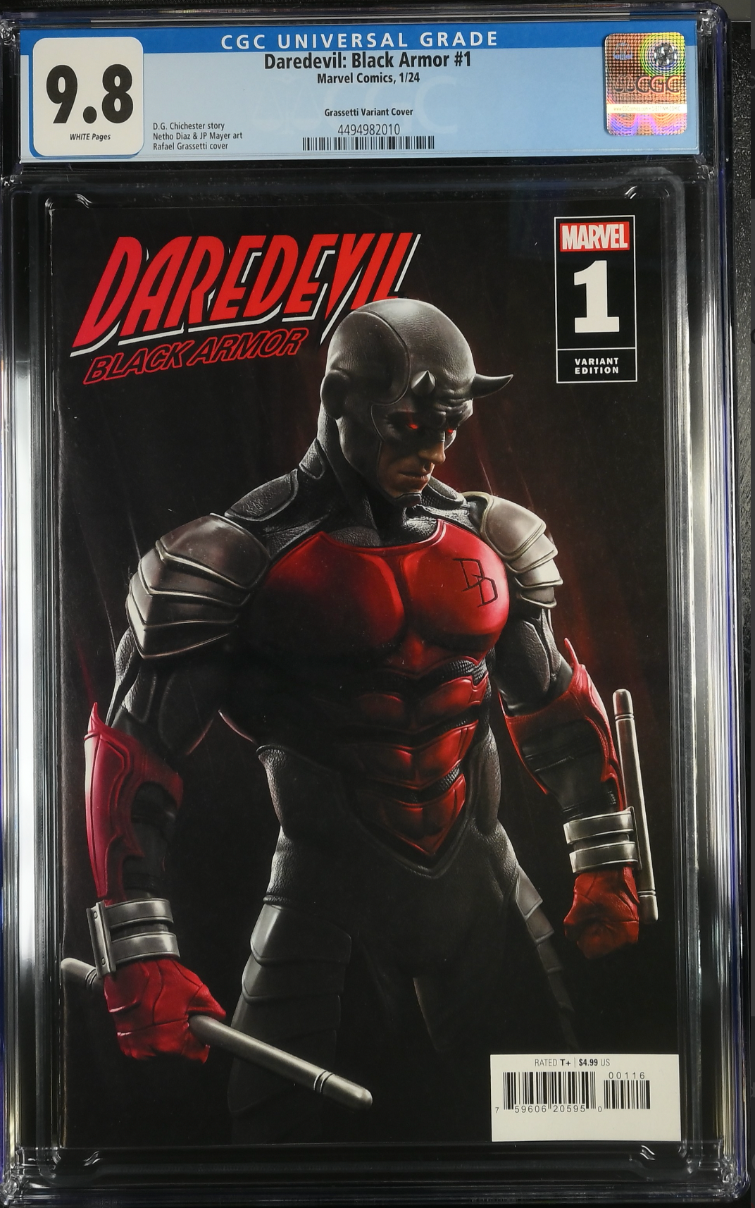 Daredevil: Black Armor #1 Grassetti 1:25 Retailer Incentive Variant CGC 9.8