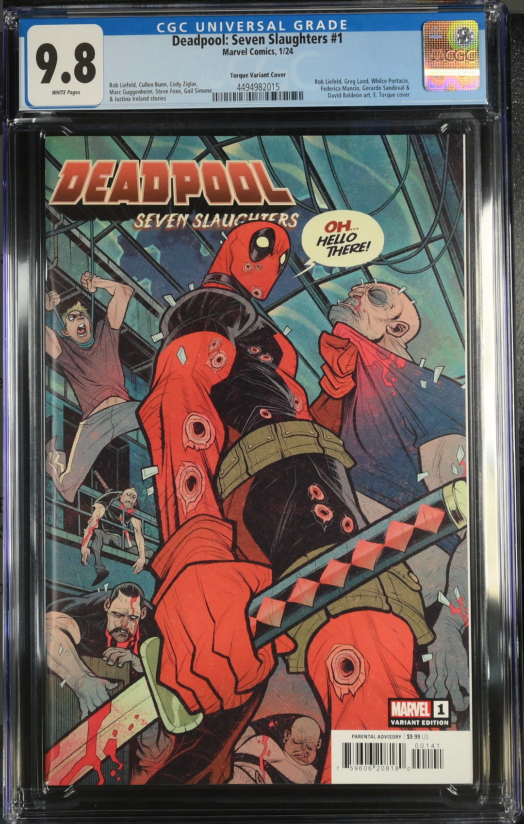 Deadpool: Seven Slaughters #1 Torque Variant CGC 9.8