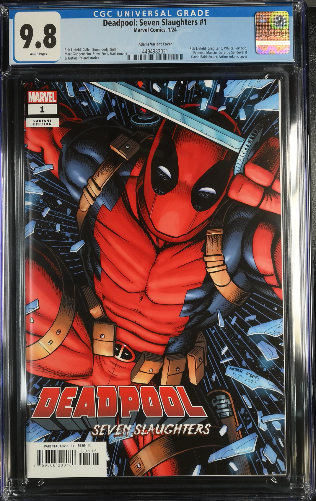Deadpool: Seven Slaughters #1 Adams 1:25 Retailer Incentive Variant CGC 9.8