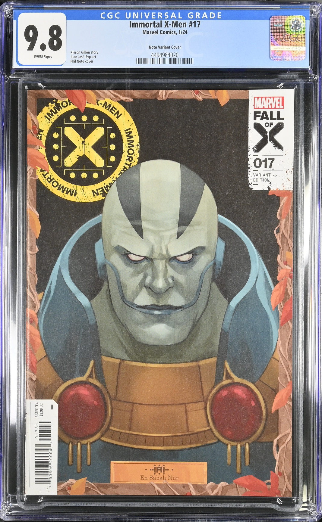 Immortal X-Men #17 Noto Variant CGC 9.8