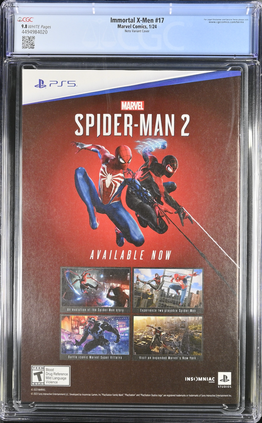 Immortal X-Men #17 Noto Variant CGC 9.8