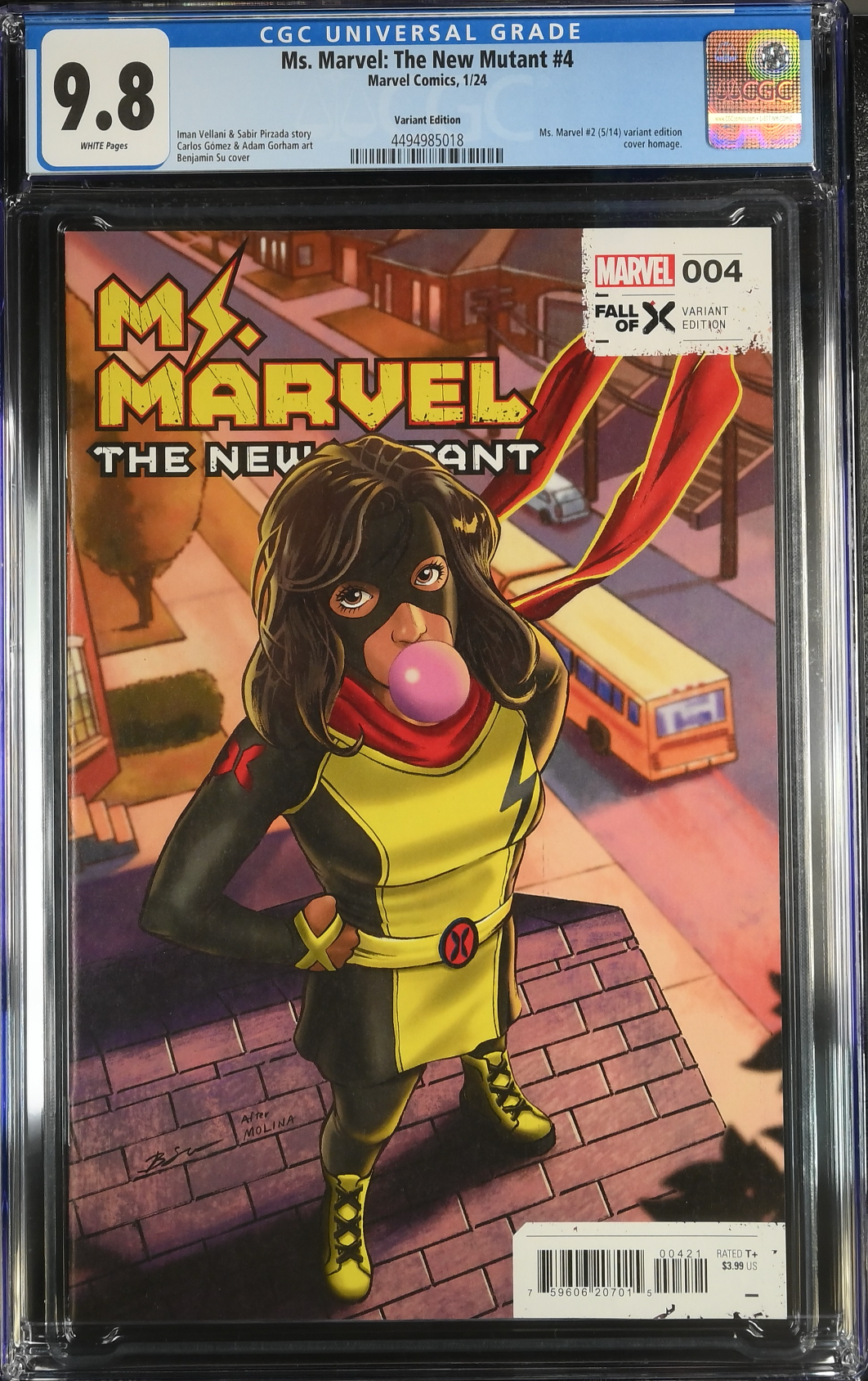 Ms. Marvel: The New Mutant #4 Su Variant CGC 9.8