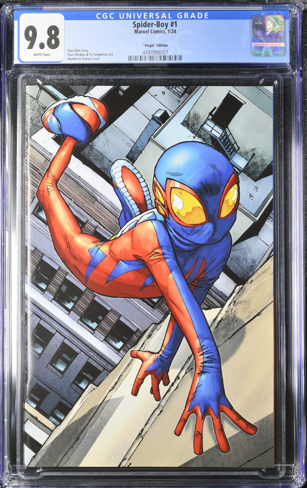 Spider-Boy #1 Ramos 1:100 Virgin Retailer Incentive Variant CGC 9.8