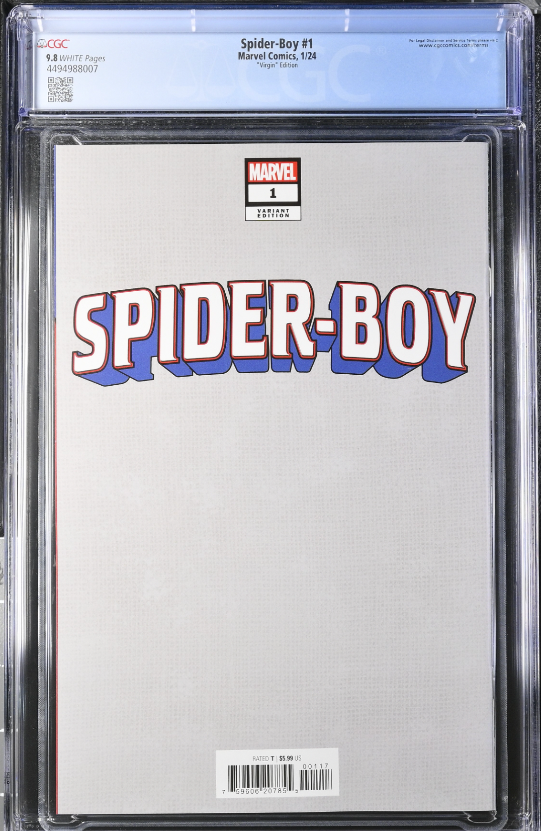 Spider-Boy #1 Ramos 1:100 Virgin Retailer Incentive Variant CGC 9.8