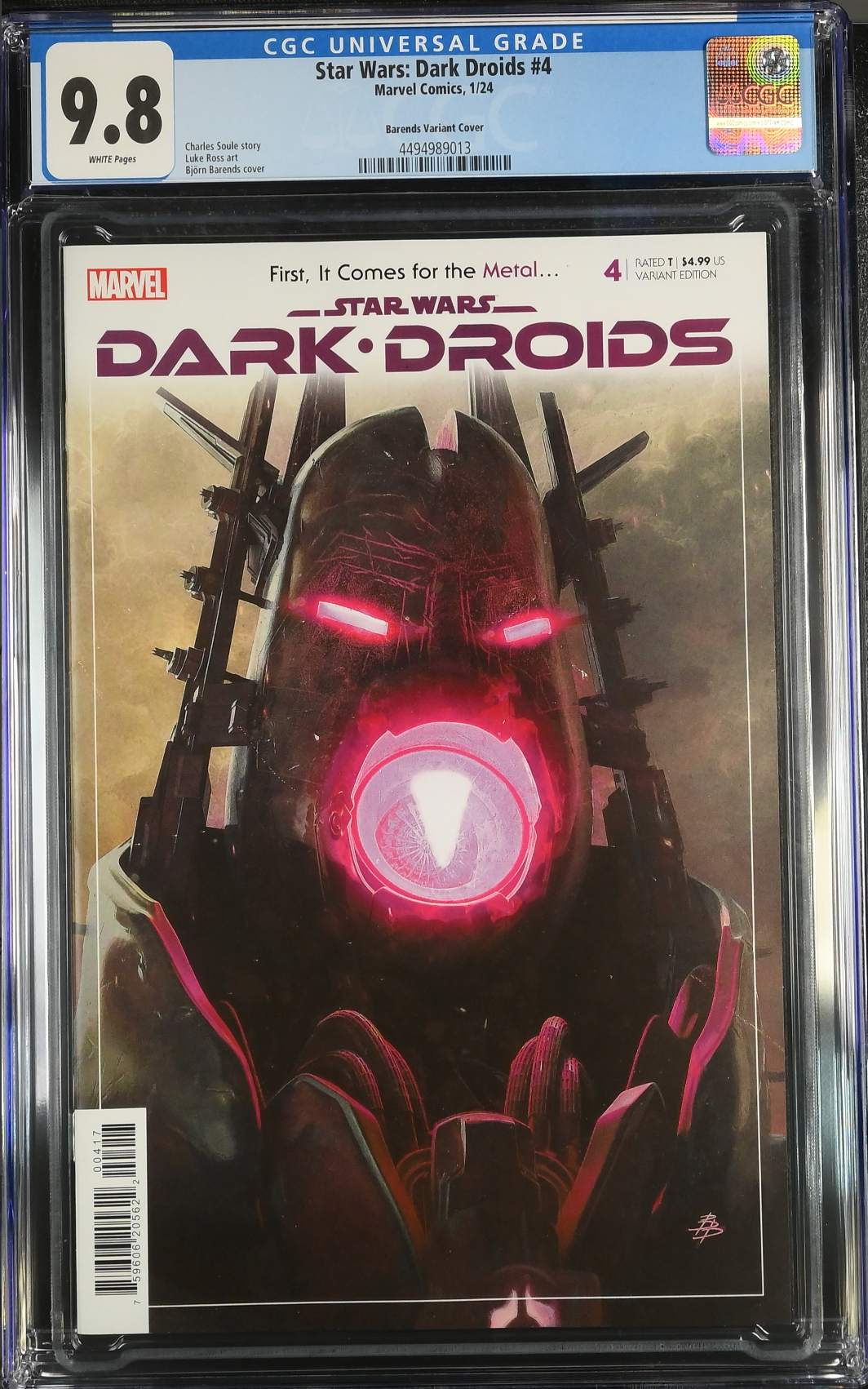 Star Wars: Dark Droids #4 Barends 1:50 Retailer Incentive Variant CGC 9.8