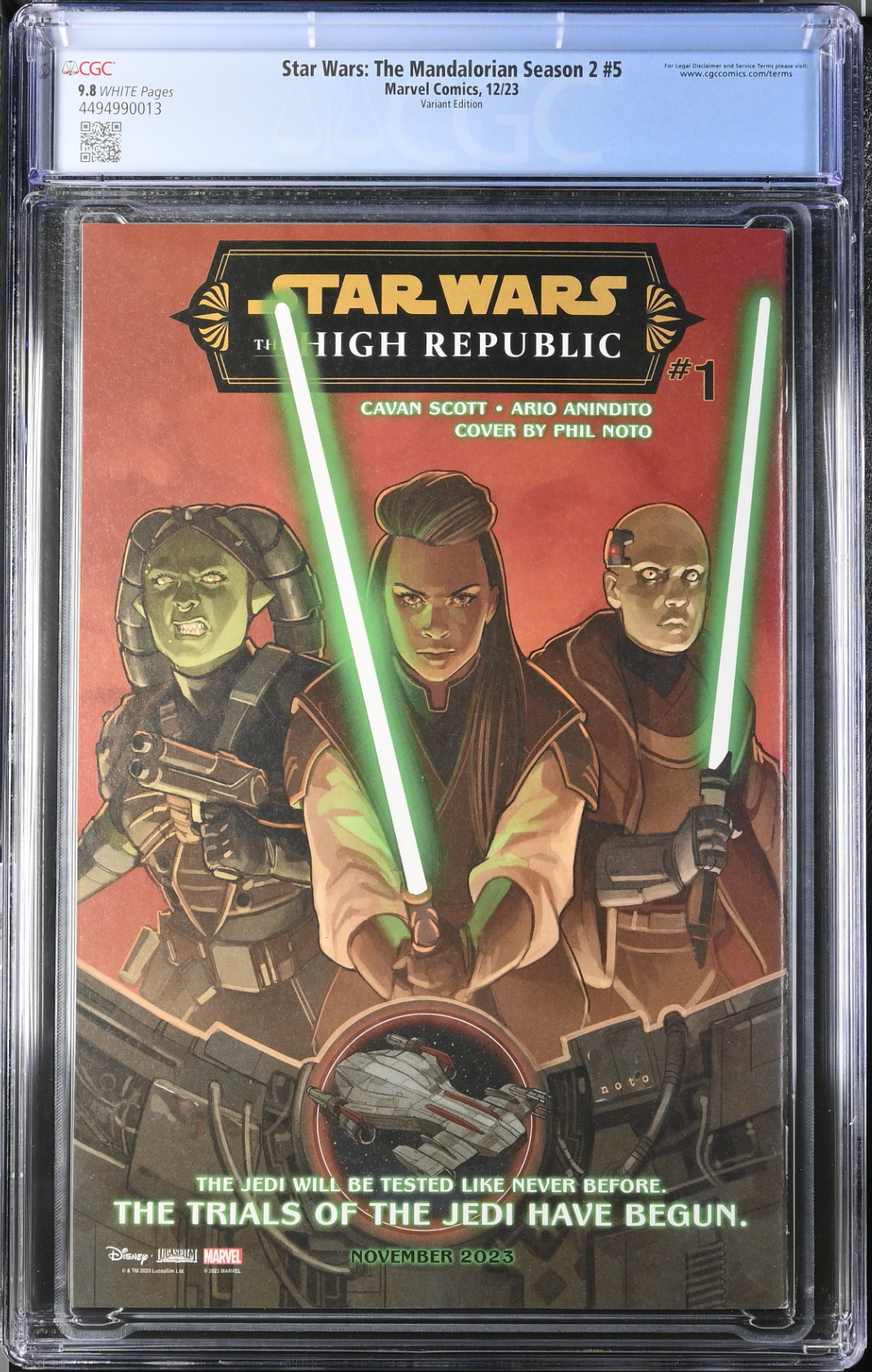 Star Wars: The Mandalorian Season 2 #5 Concept Art Variant CGC 9.8