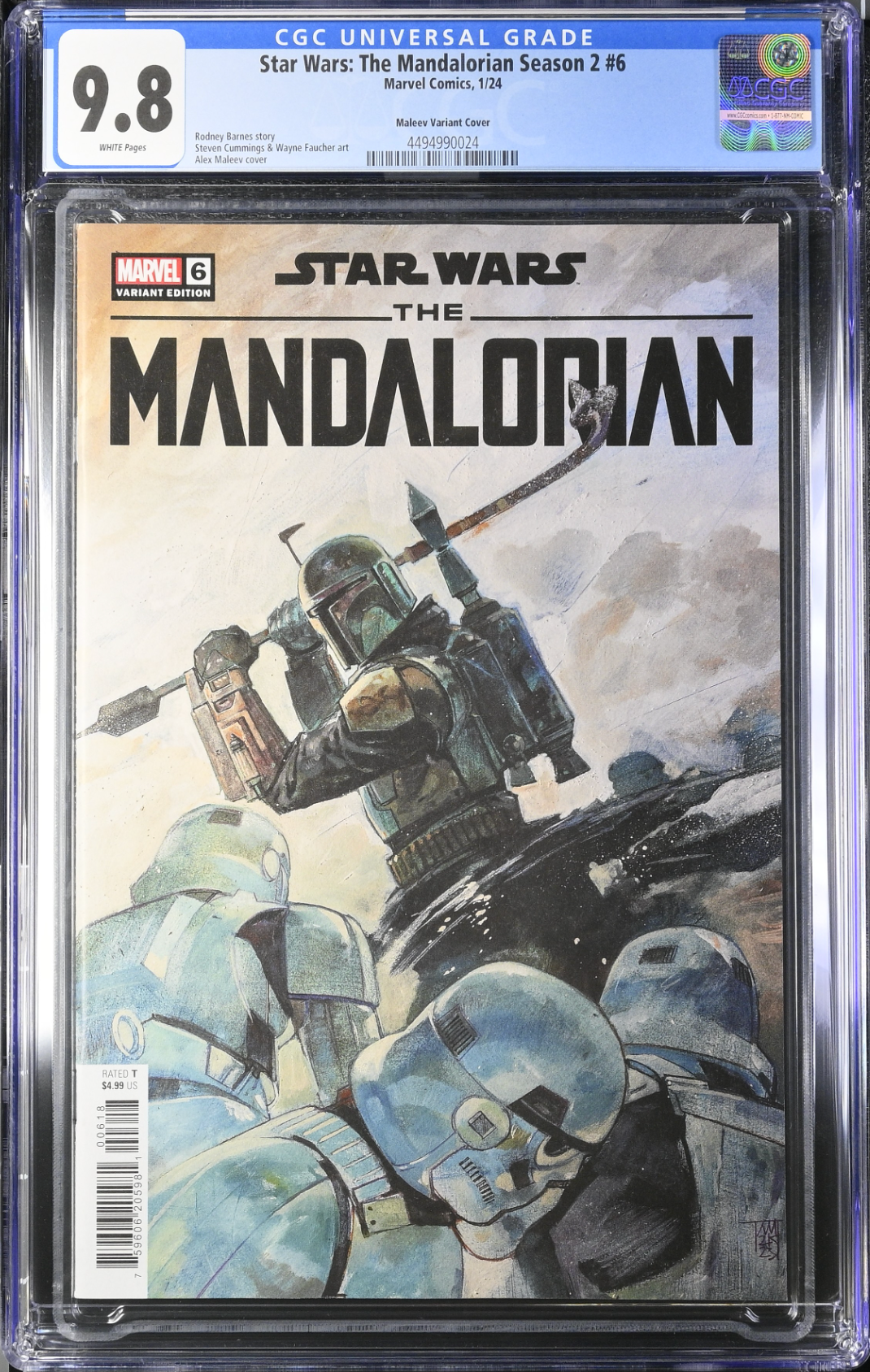 Star Wars: The Mandalorian Season 2 #6 Maleev 1:25 Retailer Incentive Variant CGC 9.8