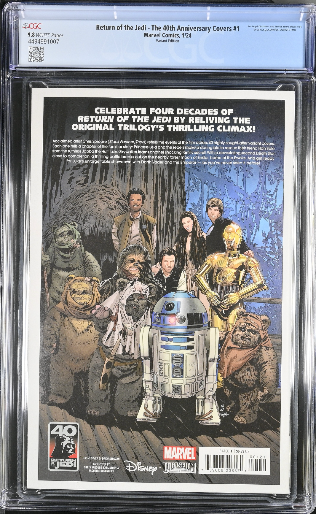 Star Wars: Return of the Jedi - The 40th Anniversary Covers by Chris Sprouse #1 Struzan Movie Poster Variant  CGC 9.8