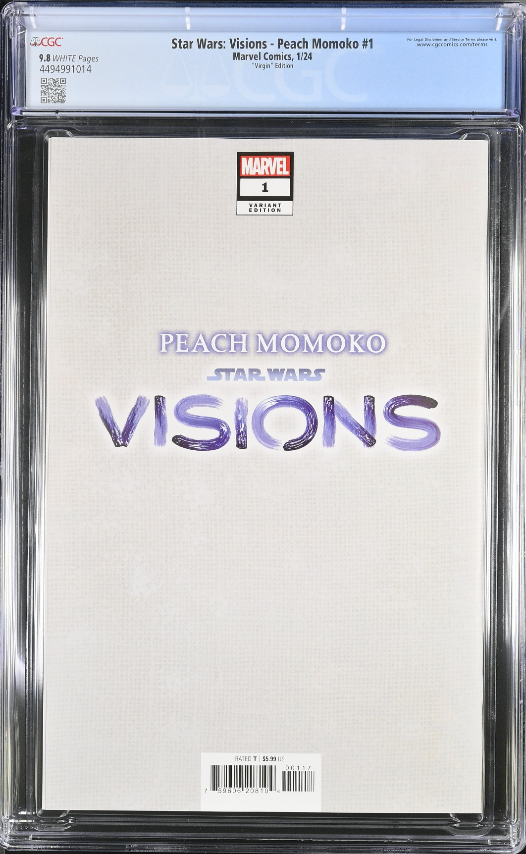 Star Wars: Visions - Peach Momoko #1 Momoko 1:100 Virgin Retailer Incentive Variant CGC 9.8