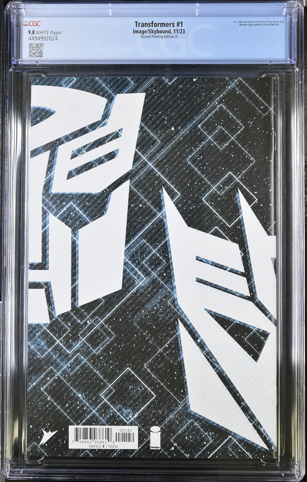 Transformers #1 Second Printing - Cover D - Larosa Variant CGC 9.8