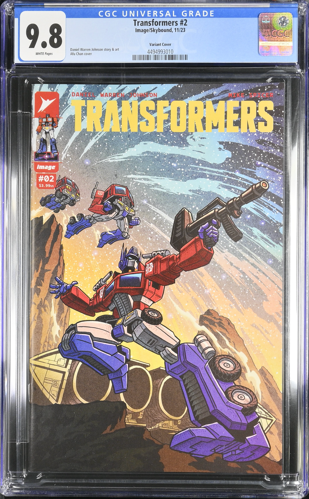 Transformers #2 Chan Variant CGC 9.8