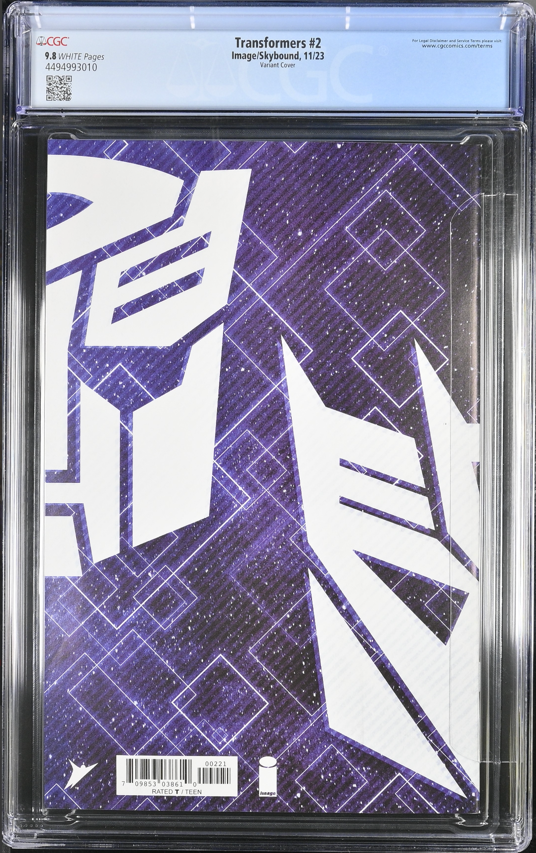 Transformers #2 Chan Variant CGC 9.8