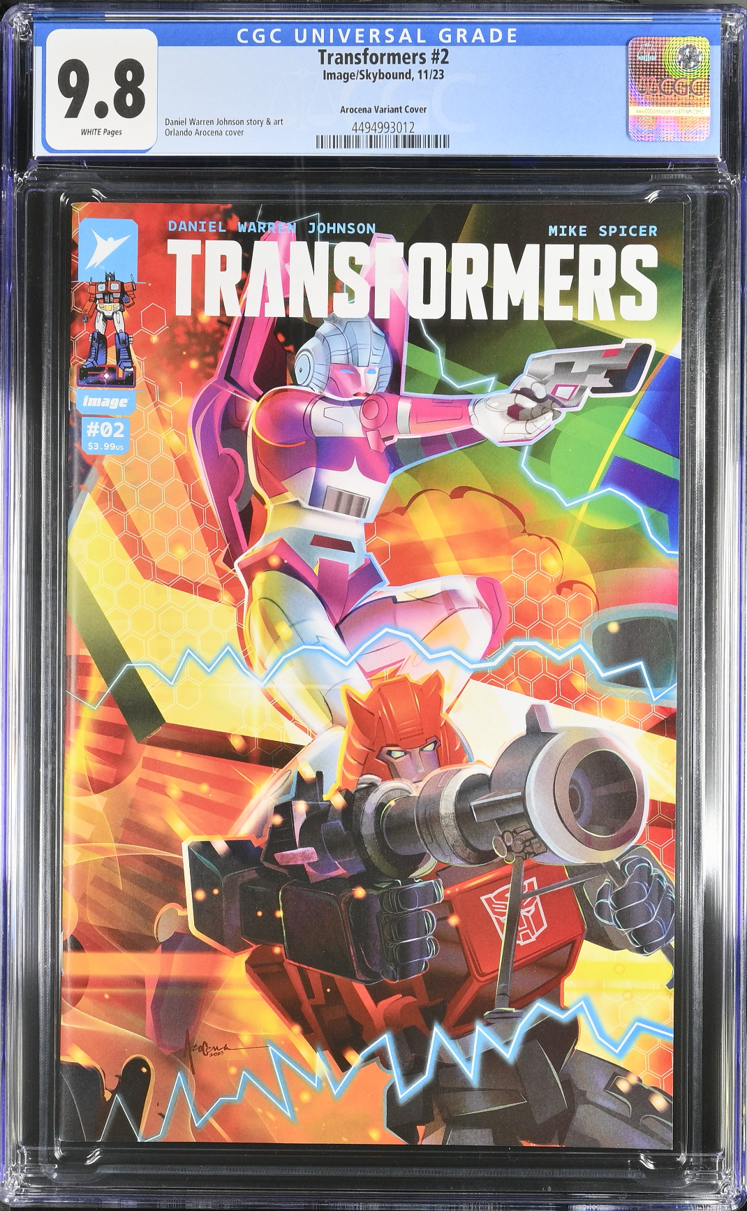 Transformers #2 Arocena 1:10 Retailer Incentive Variant CGC 9.8