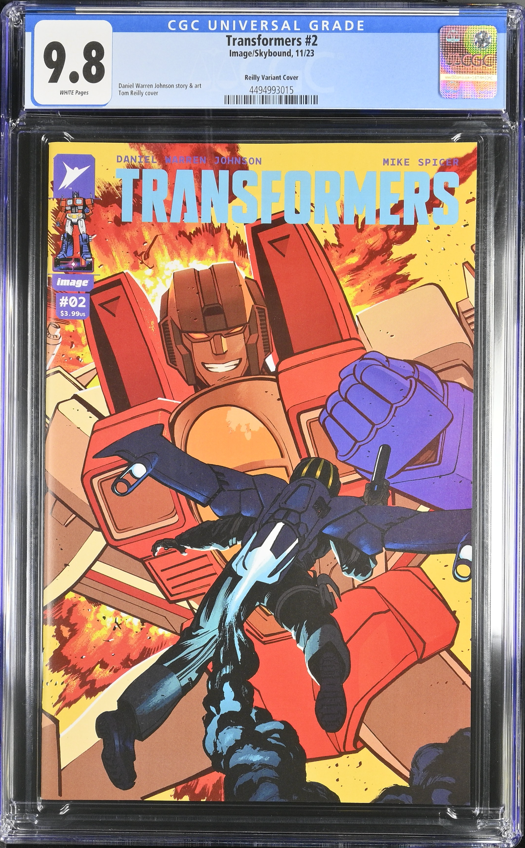 Transformers #2 Reilly 1:50 Retailer Incentive Variant CGC 9.8