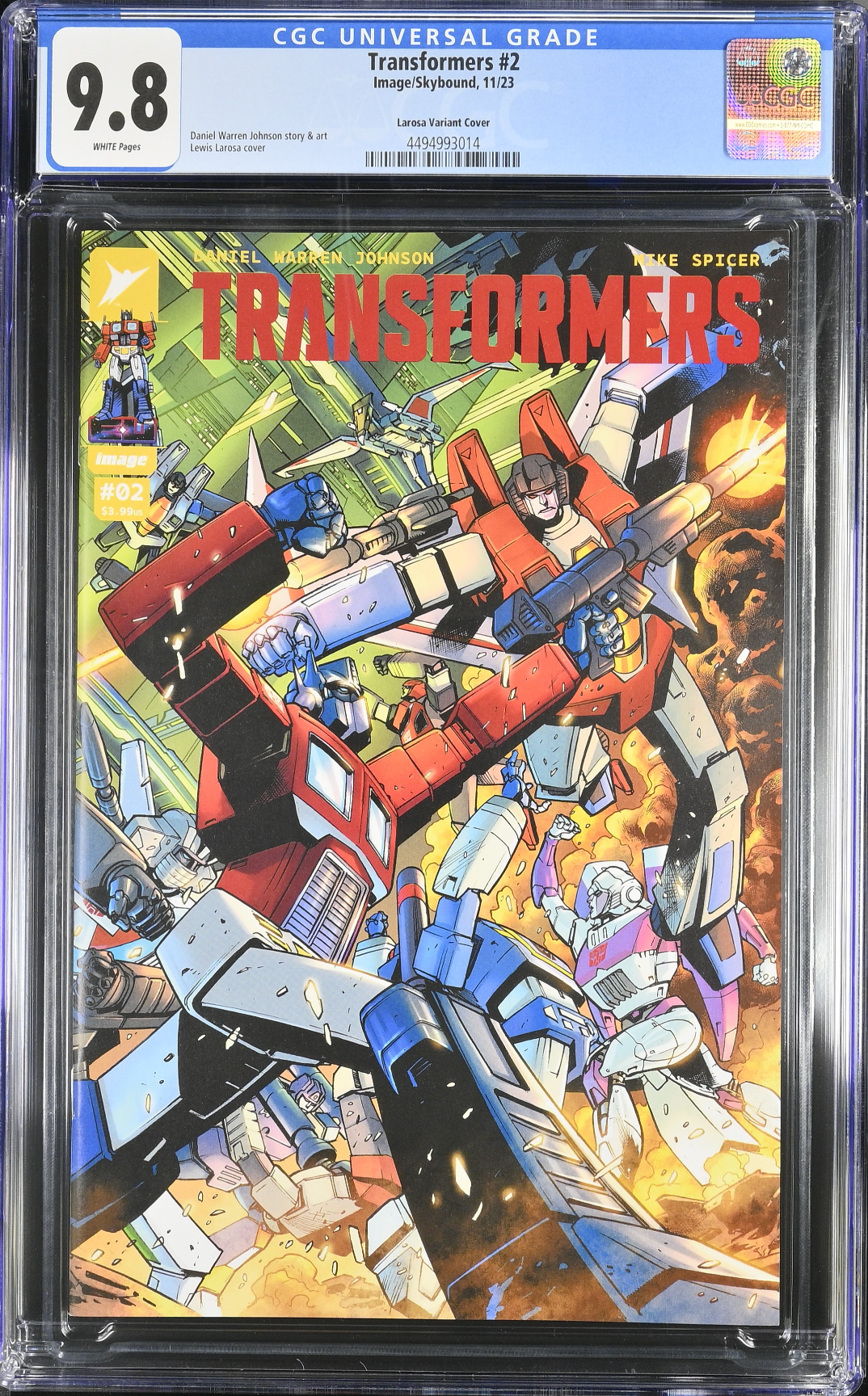 Transformers #2 Larosa 1:25 Retailer Incentive Variant CGC 9.8