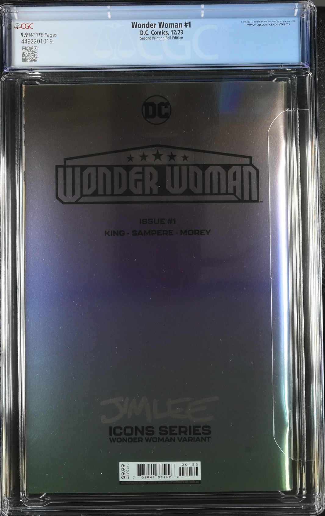 Wonder Woman #1 Second Printing Foil Variant CGC 9.9