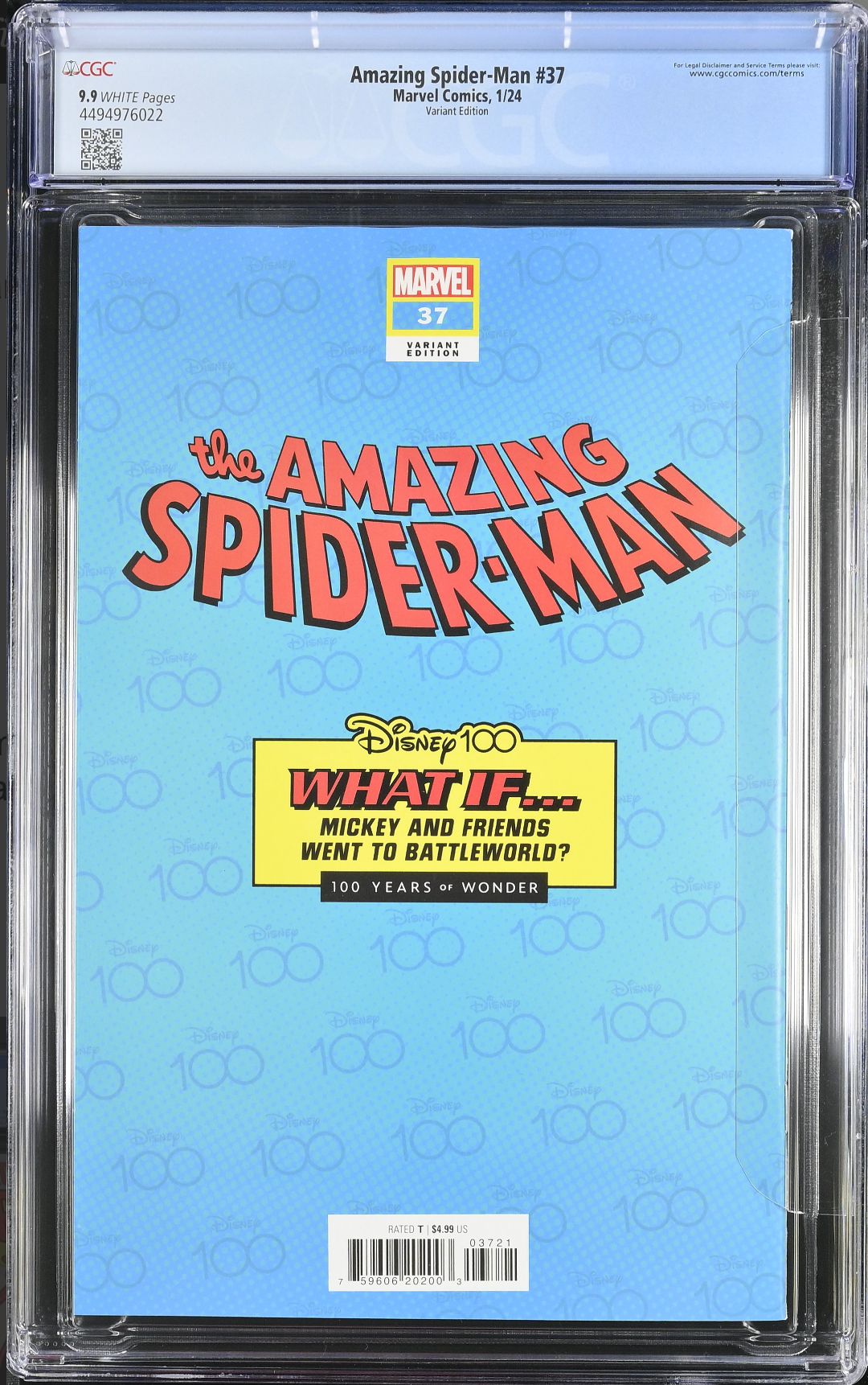 Amazing Spider-Man #37 Disney 100 Variant CGC 9.9