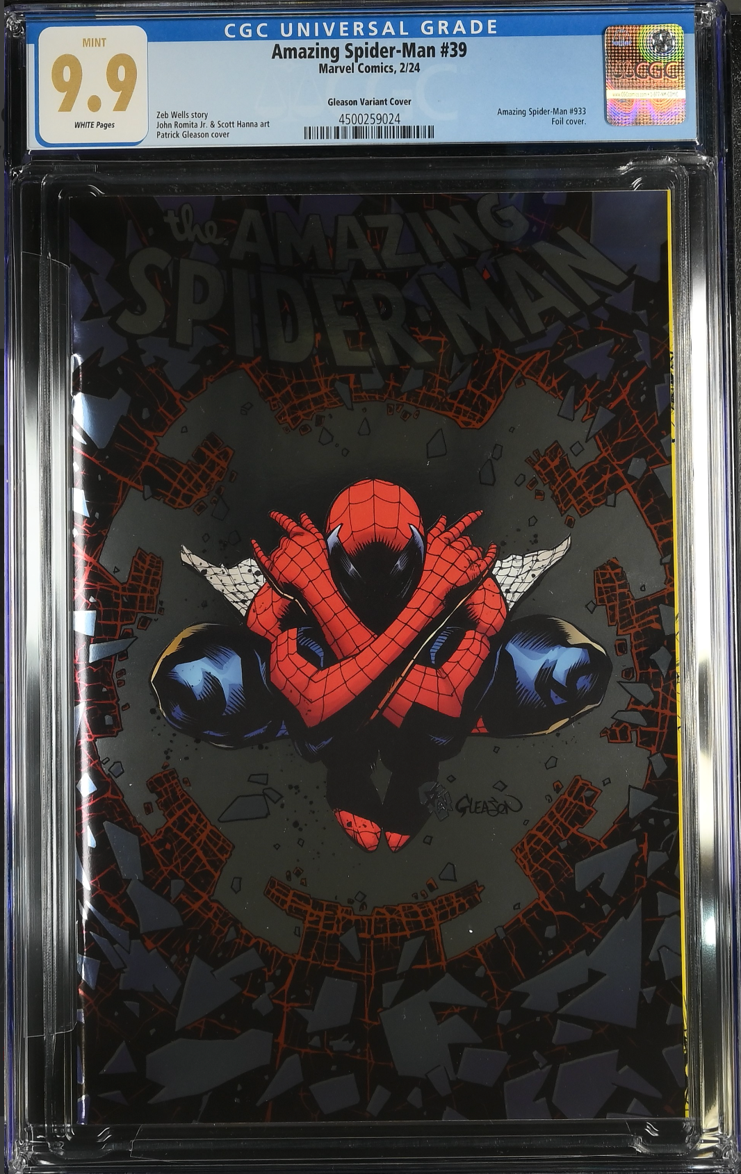 Amazing Spider-Man #39 Gleason Foil Variant CGC 9.9